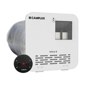 CAMPLUX 6 Gallon RV Water Heater, Gas/Electric/Hybrid, 12,000 BTU, 1440W, Porcelain-Lined Tank with Anode Rod, DSI Ignition, Compatible with Suburban & Dometic, White