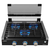 CAMPLUX RV Stove 3 Burners 21,000 BTU, 21 Inches Propane RV Cooktop