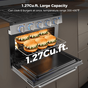 Camplux 17" RV Oven W/3 Burners Cooktop