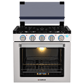 Camplux RV Stove Gas Range Oven w/ 3 Burners Cooktop 21 Inches