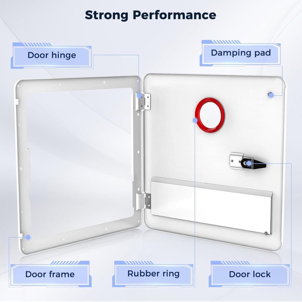 CAMPLUX RV Water Heater Access Door 15 x 15 Inches White