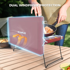 CAMPLUX Safari 2 Burner Propane Camping Stove 20,000 BTU