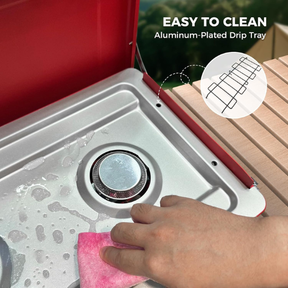 CAMPLUX Safari 2 Burner Propane Camping Stove 20,000 BTU