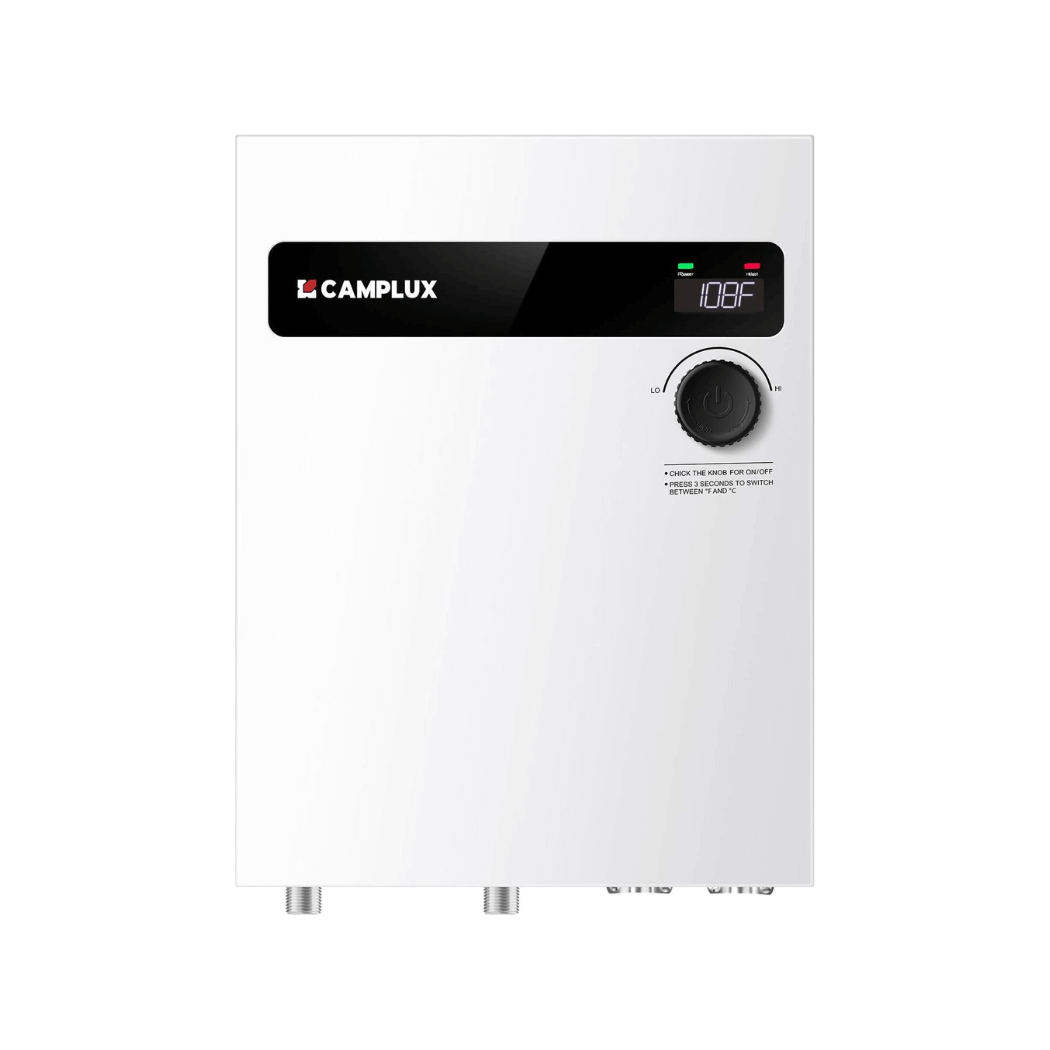 Camplux On Demand Electric Tankless Water Heater 24kW | White