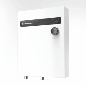 The Camplux electric tankless water heater: a modern and efficient solution for heating water without a traditional tank.