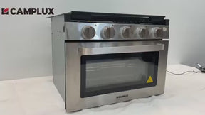 Camplux RV Stove Gas Range Oven w/ 3 Burners Cooktop 17 Inches CLASSIC