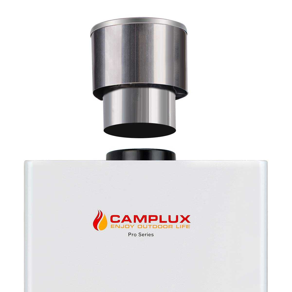 Camplux 3.54''(90mm) Rain Cap, Stainless Steel Rain Cap for Tankless Water Heater, Rain-Proof & Windproof Cap for Gas Water Heater, Perfect for Outdoor Installation