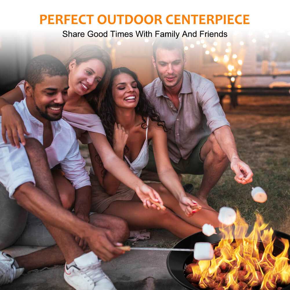 Camplux Outdoor Propane Fire Pit with Cover and Carry Kit, Auto-Ignition