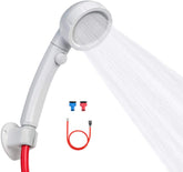 Camplux Hand Held Showerhead with ON/Off Switch, Portable Spray Shower Head, High Pressure Shower Heads with Garden Hose Quick Connector and Mounting Kits