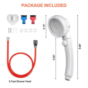 Briout Shower Head High Pressure 5-Setting Handheld Shower Head With 5 FT Hose - Chrome Finish - Rain Spray Modes HEAD Shower Handheld Shower Heads Briout Shower Head High Pressure 5-Setting Handheld Shower Head With 5 FT Hose - Chrome Finish - Rain Spray Modes HEAD Shower Handheld Shower Heads
