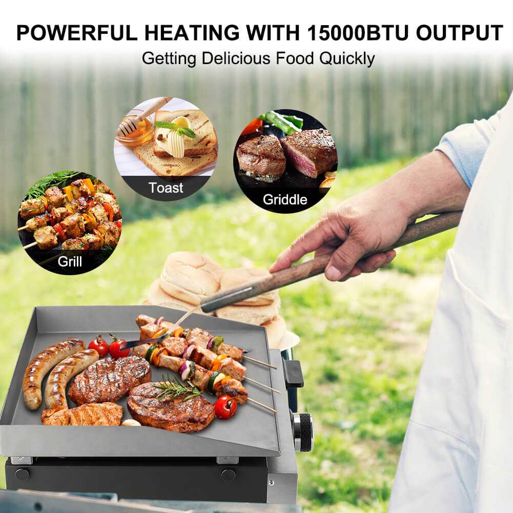 2-Burner Propane Gas Flat Top Griddle Grill, 171 Sq.In Cooking Area Outdoor  BBQ