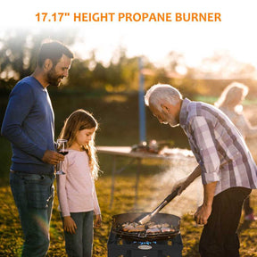 130,000 BTU High Pressure Single Propane Burner Perfect for Home Brewing, Turkey Fry, Maple Syrup Prep