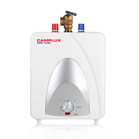 Camplux mini tank water heater: Compact and efficient heating solution for small spaces.