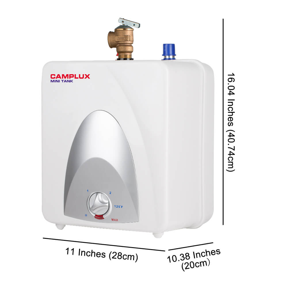 Camplux Electric Mini Tank Point of Use Water Heater 120V - 1.3 Gallon