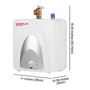 A camplux water heater, providing efficient heating and storage for hot water.