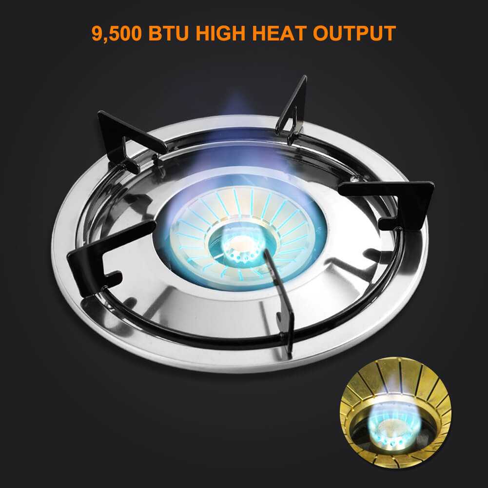 Chauffage à Gaz Portable 3 Niveaux - 15000/12500/10000 BTU, Allumage électrique, Pour Camping, Terrasse - 11