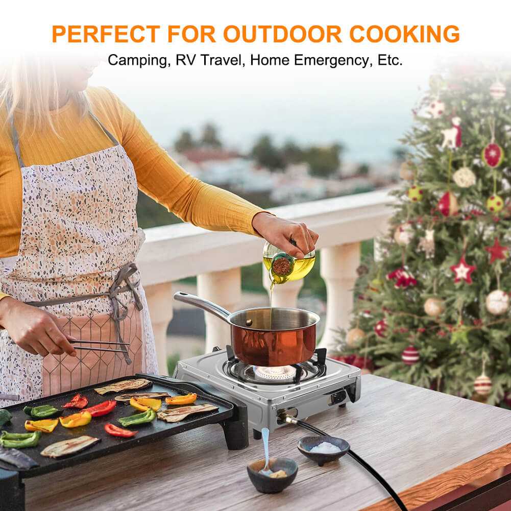 Outdoor Stove Propane Burners for Outdoor Cooking - 3 Burner Gas Burners  for Cooking Outdoor Propane Stove, High Pressure Burner Camp Stove, Patio